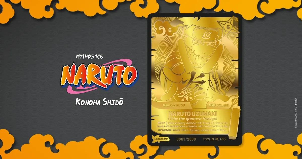 Excellence becomes legend: the NARUTO Mythos TCG Gold Card